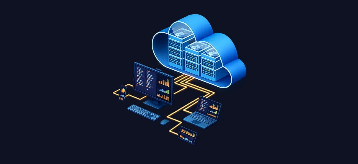 Secure AWS Systems Manager connectivity illustration showing private cloud access to servers and databases without SSH exposure.