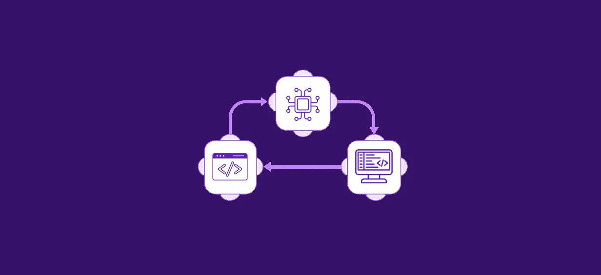 AI-assisted coding workflow: connecting code, AI, and development tools for efficient product creation.