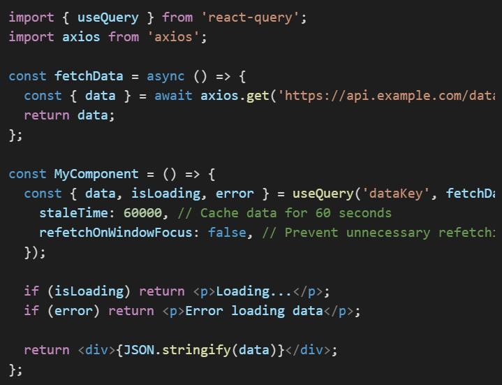 React Query features