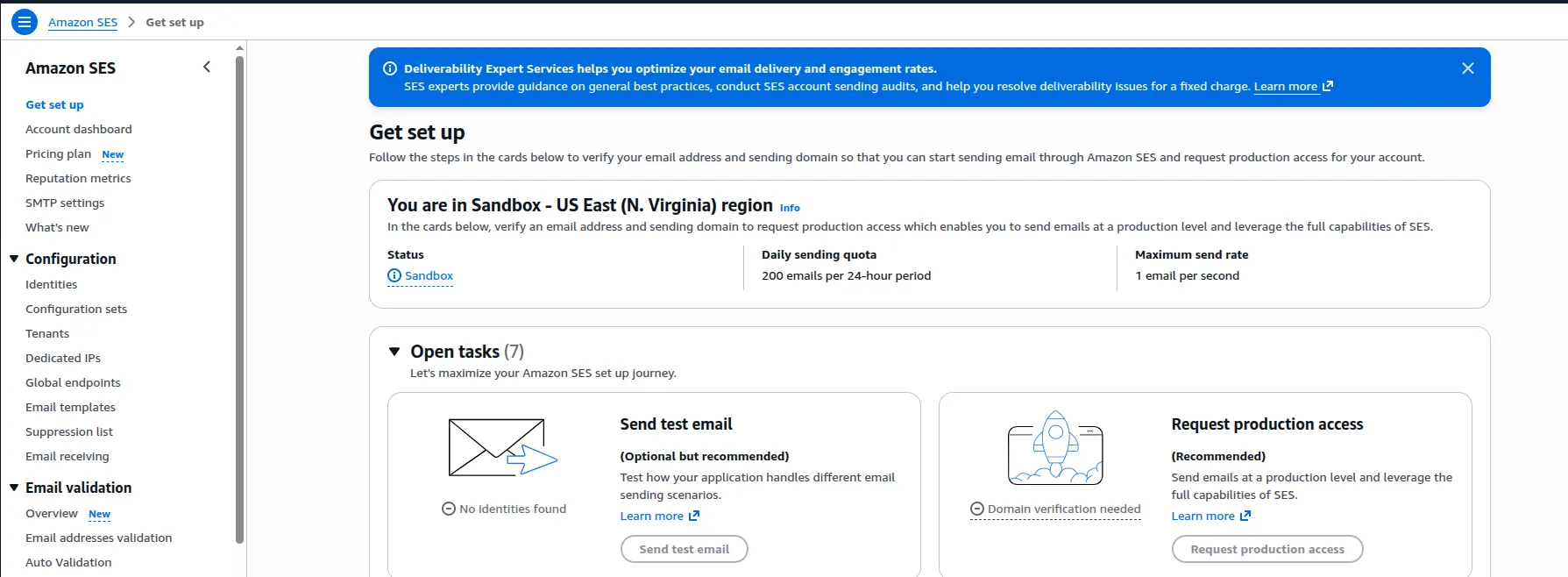 AWS SES request production access form to exit sandbox for transactional emails