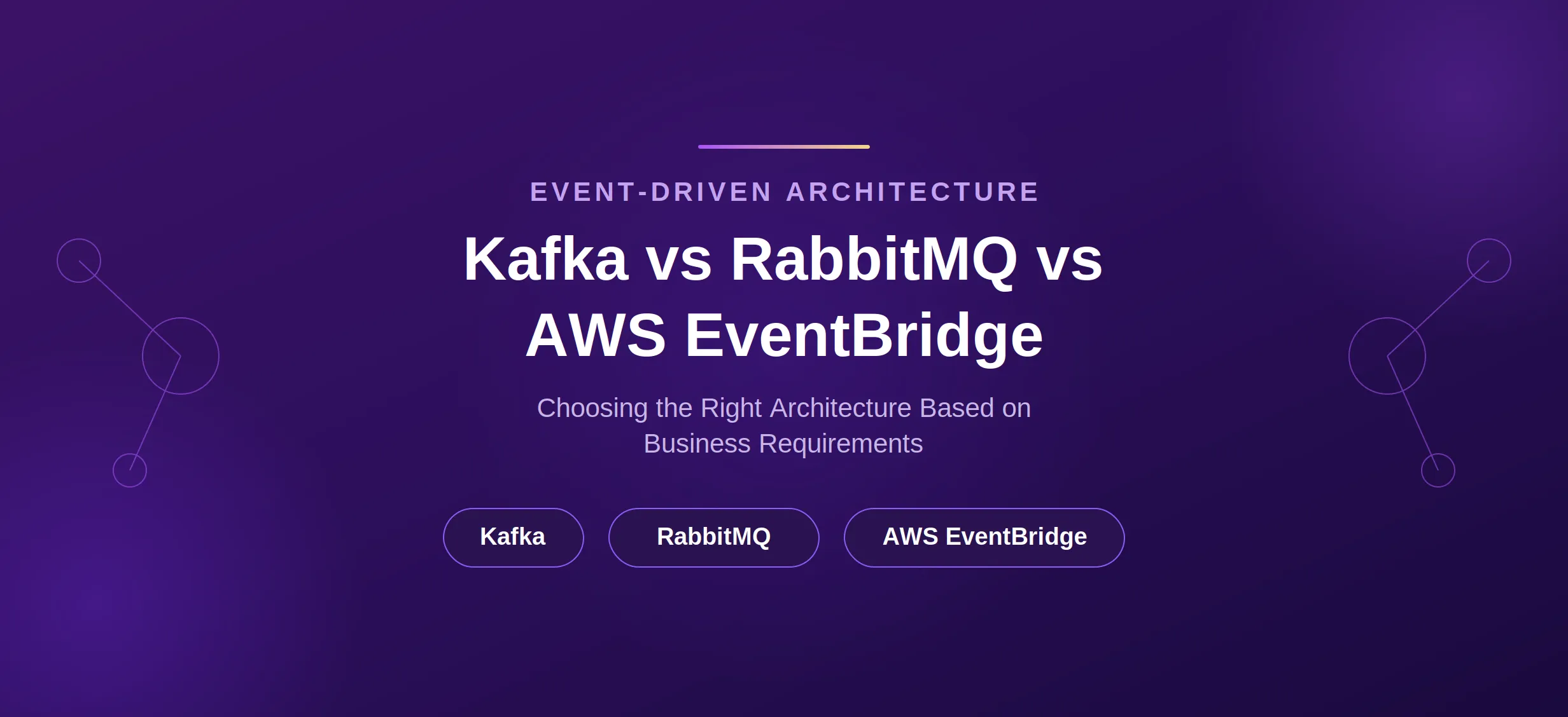 Omax | Blog | Kafka vs RabbitMQ vs AWS EventBridge: Choosing the Right Architecture Based on Business Requirements